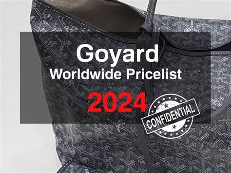 goyard paris prices|goyard paris price list.